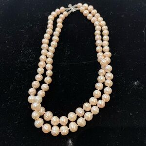 Cream Double-Strand Pearl Necklace Timeless Design